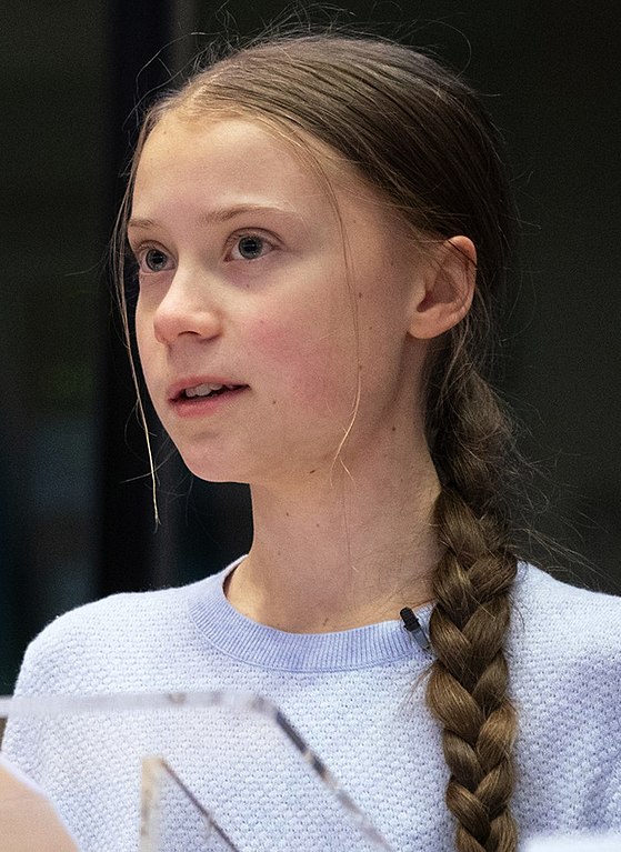 An image of Greta Thunberg, autistic climate activist
