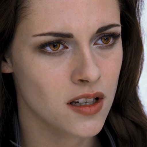 Kristen Stewart as vampire, Bella Swan.