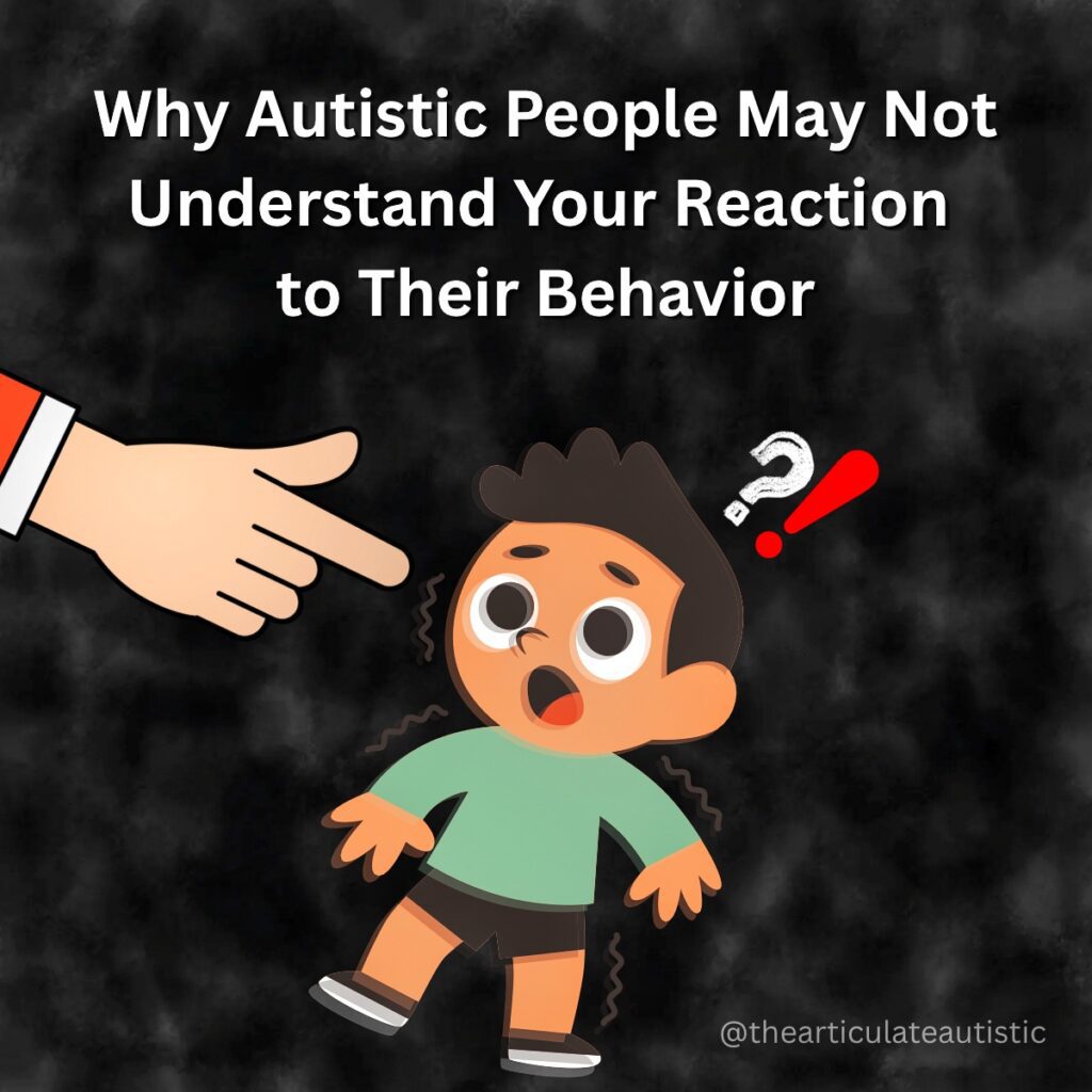Graphic of a young, startled boy jumping away in fear from accusing finger